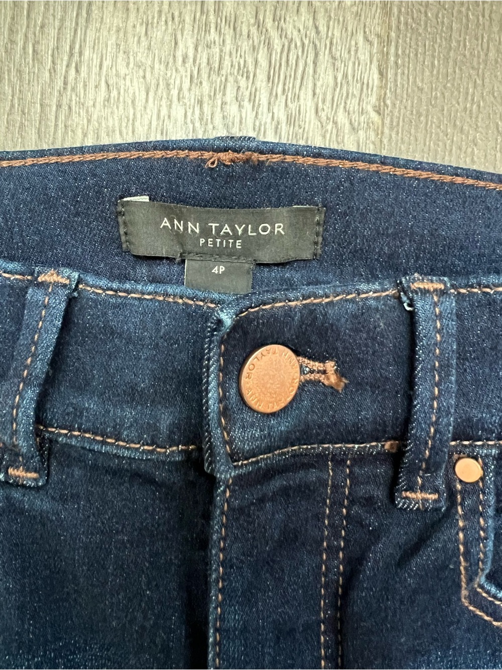 Ann Taylor Dark Indigo High-Rise Skinny Jeans - Picture 3 of 9